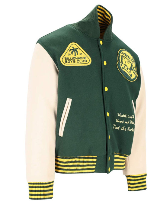 BBC Patch-detailed Button-Up Varsity Jacket BBC Patch-detailed Button-Up Varsity Jacket