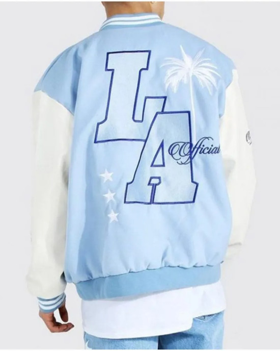 Baby Blue LA Letterman M Jacket Baby Blue LA Letterman M Jacket
