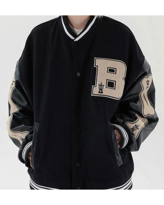 Bad To The Skeleton Bone Patchwork Jacket Bad To The Skeleton Bone Patchwork Jacket