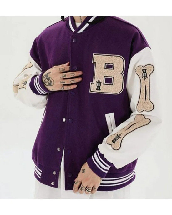 Bad To The Skeleton Bone Patchwork Jacket Bad To The Skeleton Bone Patchwork Jacket