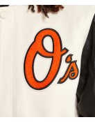 Baltimore Orioles Black and Off-White Varsity Jacket