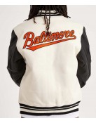 Baltimore Orioles Black and Off-White Varsity Jacket