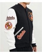 Baltimore Orioles Black and White Varsity Jacket