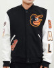 Baltimore Orioles Black and White Varsity Jacket Baltimore Orioles Black and White Varsity Jacket