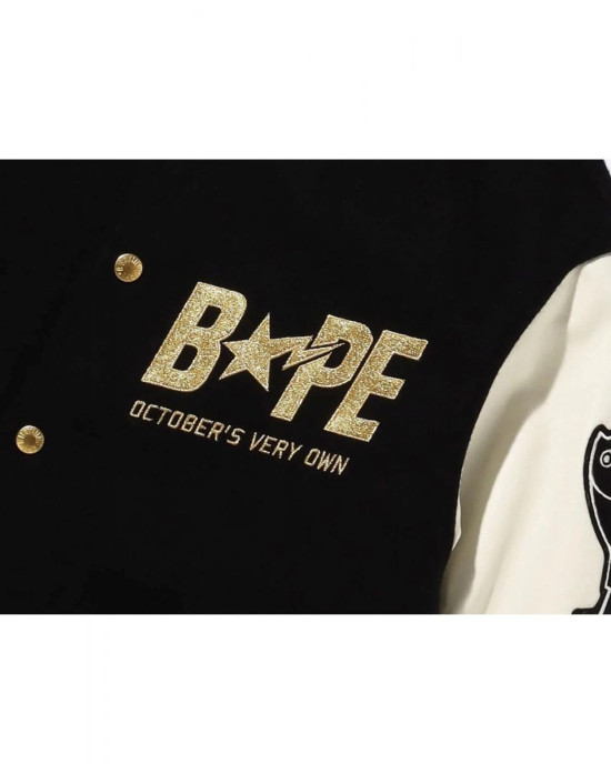Bape A Bathing Ape OVO Varsity Jacket Bape A Bathing Ape OVO Varsity Jacket