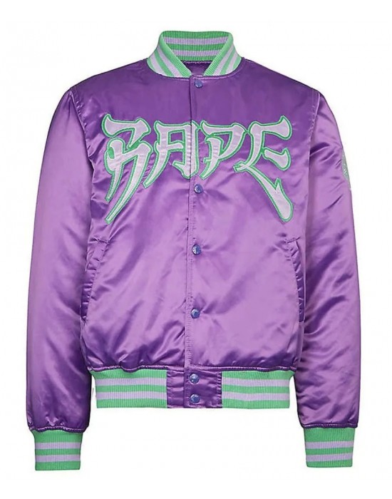 Bape A Bathing Ape Varsity Satin Jacket