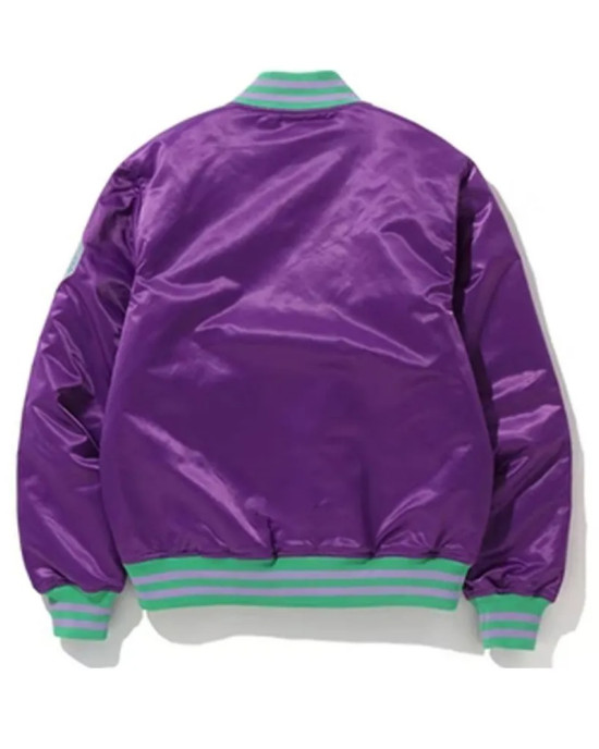 Bape A Bathing Ape Varsity Satin Jacket Bape A Bathing Ape Varsity Satin Jacket