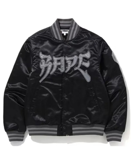 Bape A Bathing Ape Varsity Satin Jacket Bape A Bathing Ape Varsity Satin Jacket