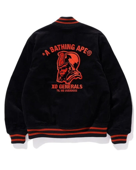 Bape A Bathing Ape XO Generals Varsity Jacket Bape A Bathing Ape XO Generals Varsity Jacket