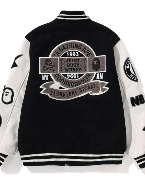 Bape NBHD Varsity Jacket Bape NBHD Varsity Jacket