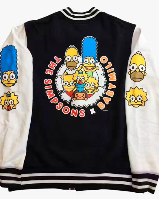 Bape Simpsons Baby Milo Varsity Jacket