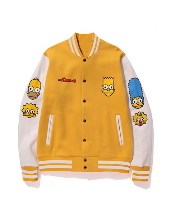 Bape Simpsons Baby Milo Varsity Jacket