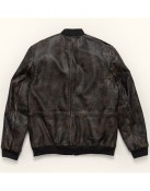 Barton Distressed Leather Bomber Jacket