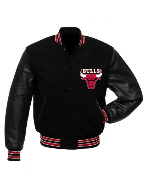 Basketball Chicago Bulls College Black Jacket