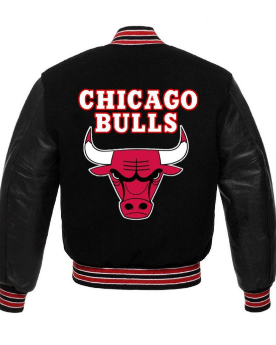 Basketball Chicago Bulls College Black Jacket Basketball Chicago Bulls College Black Jacket