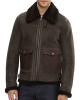 Batisto Vintage Brown Aviator Shearling Bomber Jacket Batisto Vintage Brown Aviator Shearling Bomber Jacket