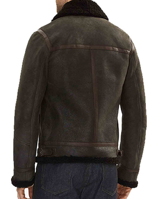 Batisto Vintage Brown Aviator Shearling Bomber Jacket Batisto Vintage Brown Aviator Shearling Bomber Jacket