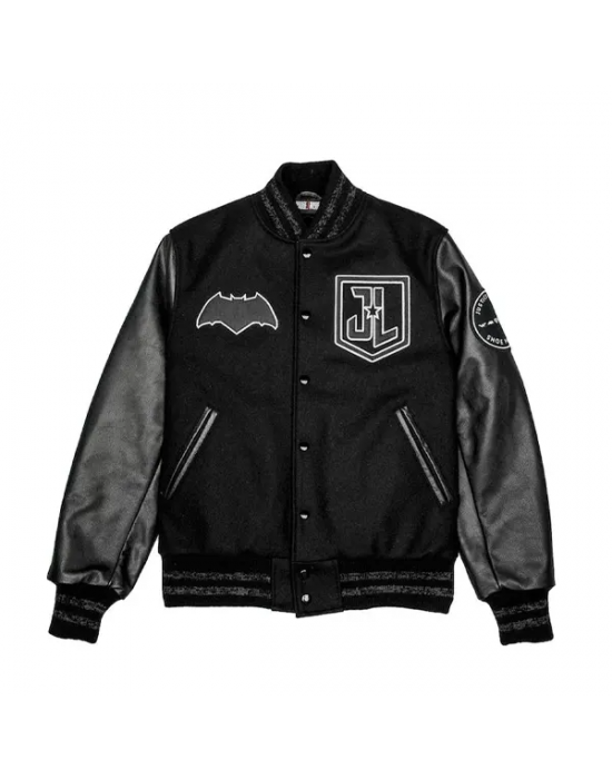 Batman Justice League Black Varsity Jacket