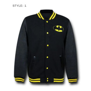 Batman Lettermen Black Varsity Jacket