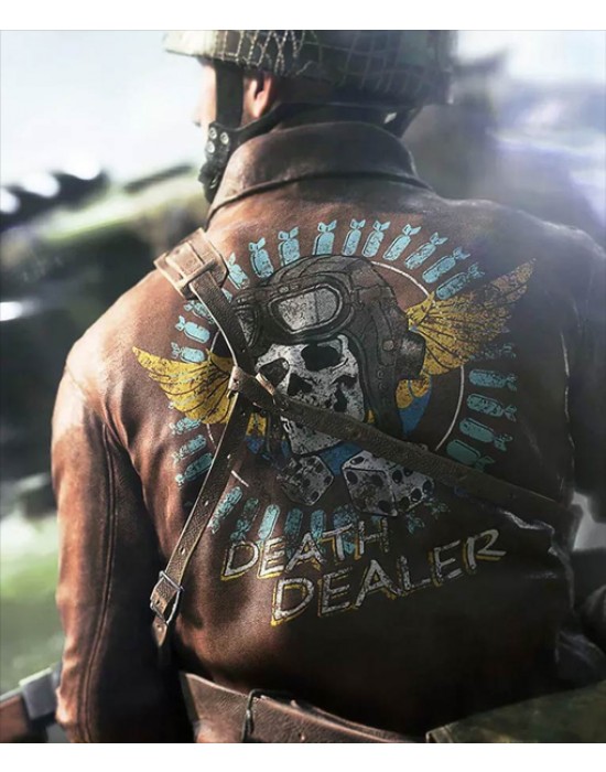 Battlefield 5 Brown Leather Bomber Jacket