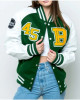 Baylor Collegiate University Green and White Jacket