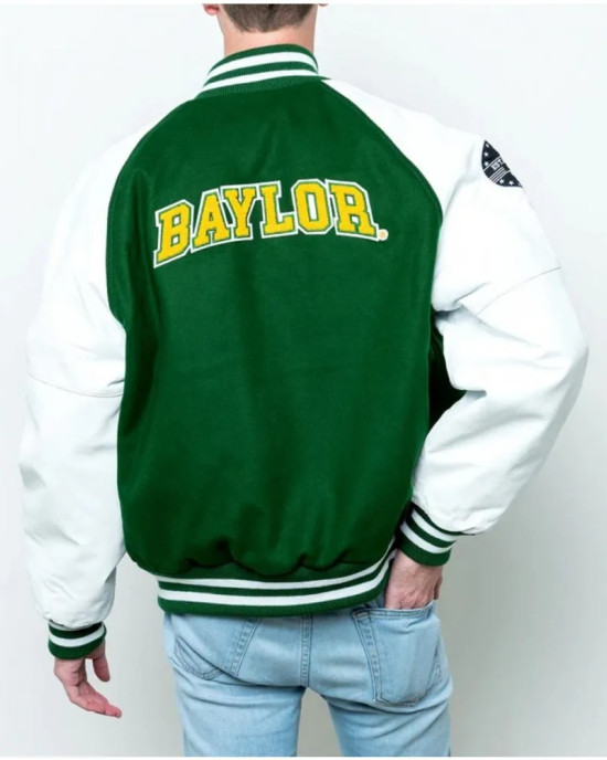 Baylor Collegiate University Green and White Jacket