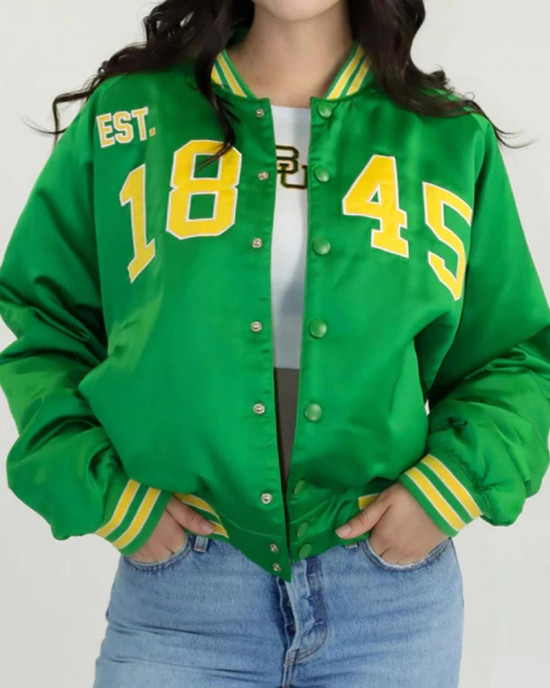 Baylor University Bears Vintage Green Satin Jacket Baylor University Bears Vintage Green Satin Jacket