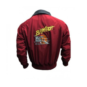 Baywatch Men's Red Lifeguard Cotton Bomber Jacket