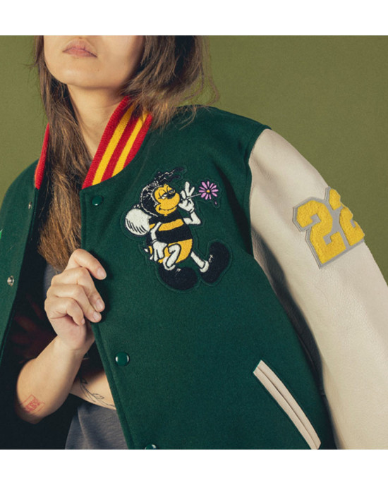 Bee Line Green Varsity Jacket Bee Line Green Varsity Jacket