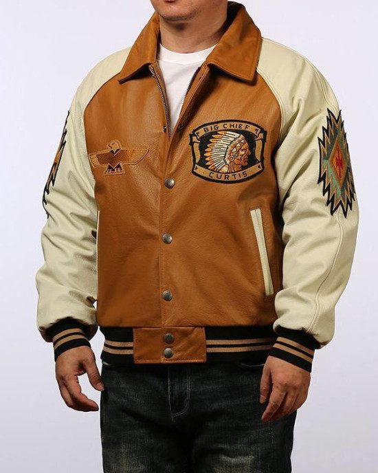 Big Chief Curtis Leather Bomber Jacket Big Chief Curtis Leather Bomber Jacket