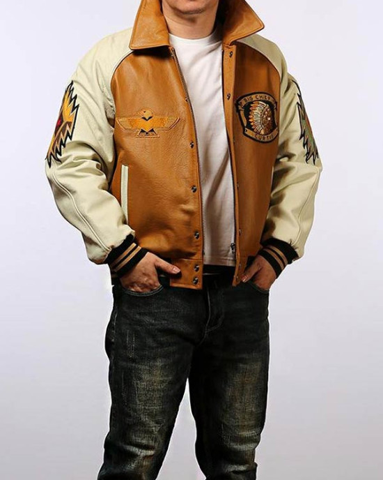 Big Chief Curtis Leather Bomber Jacket Big Chief Curtis Leather Bomber Jacket