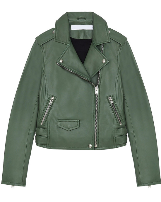 Big Sky S03 Katheryn Winnick Green Leather Jacket Big Sky S03 Katheryn Winnick Green Leather Jacket