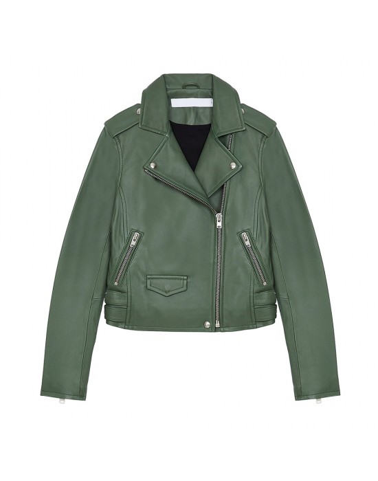 Big Sky S03 Katheryn Winnick Green Leather Jacket