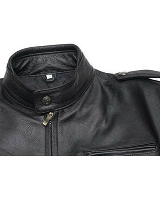 Biker Goldwing Black Leather Jacket Biker Goldwing Black Leather Jacket