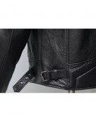 Biker Goldwing Black Leather Jacket