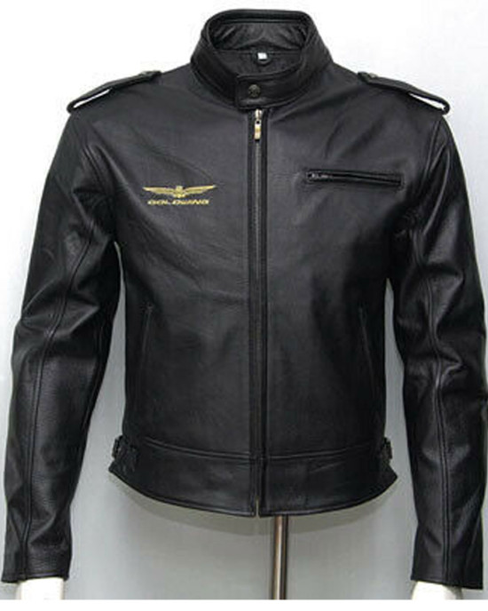 Biker Goldwing Black Leather Jacket Biker Goldwing Black Leather Jacket