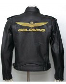 Biker Goldwing Black Leather Jacket