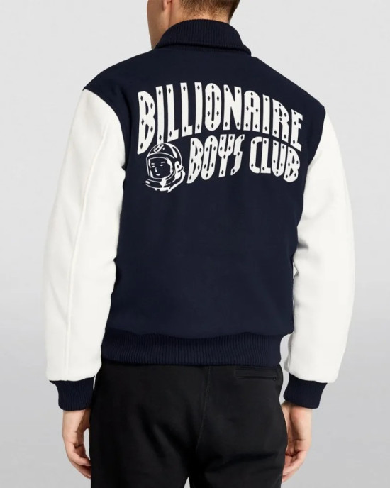 Billionaire Boys Club Astro Blue and White Varsity Jacket Billionaire Boys Club Astro Blue and White Varsity Jacket