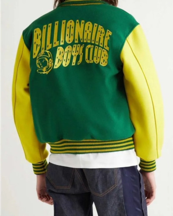 Billionaire Boys Club Astro Varsity Yellow and Green Jacket Billionaire Boys Club Astro Varsity Yellow and Green Jacket