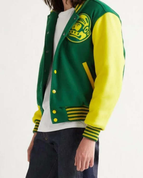 Billionaire Boys Club Astro Varsity Yellow and Green Jacket Billionaire Boys Club Astro Varsity Yellow and Green Jacket