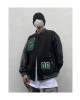 Black And Beige Varsity Jacket