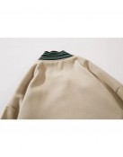 Black And Beige Varsity Jacket
