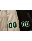 Black And Beige Varsity Jacket