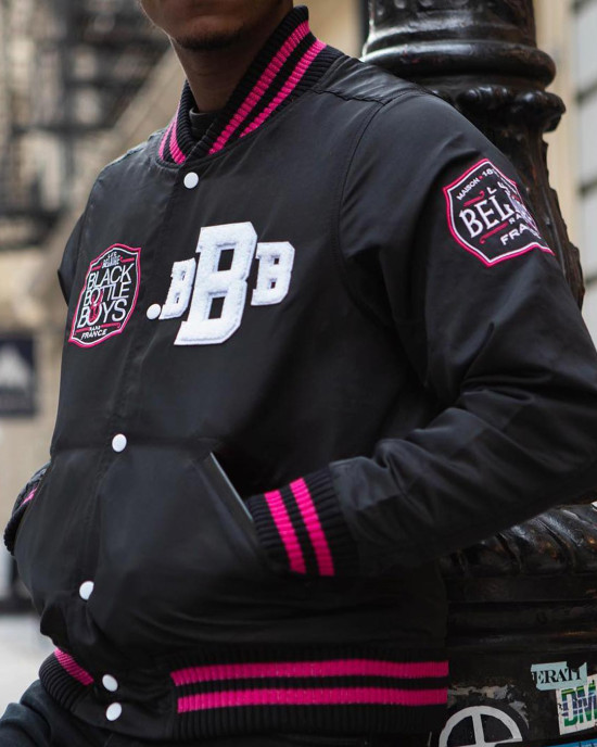 Black Bottle Boy Black Bomber Jacket