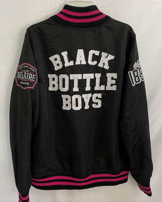 Black Bottle Boy Black Bomber Jacket