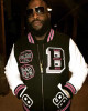 Black Bottle Boys Black and White Varsity Jacket