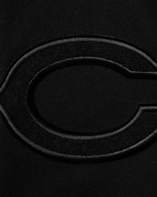 Black Chicago Bears Logo Varsity Jacket Black Chicago Bears Logo Varsity Jacket