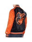 Black/Orange Baltimore Orioles Varsity Satin Jacket