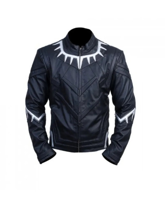 Black Panther Avengers Infinity War Chadwisk Boseman Black Costume Leather Jacket Black Panther Avengers Infinity War Chadwisk Boseman Black Costume Leather Jacket