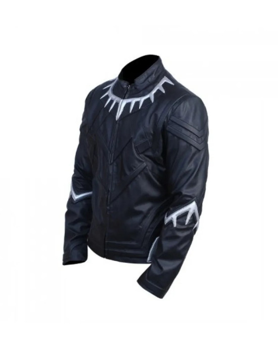 Black Panther Avengers Infinity War Chadwisk Boseman Black Costume Leather Jacket Black Panther Avengers Infinity War Chadwisk Boseman Black Costume Leather Jacket